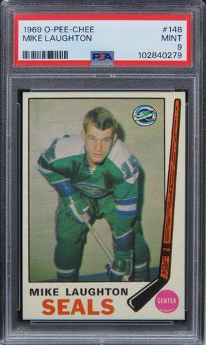 1969 O-PEE-CHEE Mike Laughton #148 PSA 9 MINT
