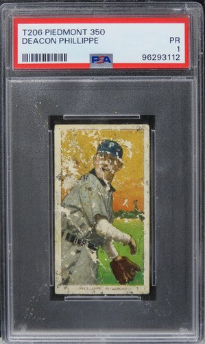 1909 T206 Piedmont 350 Deacon Phillippe PSA 1 PR