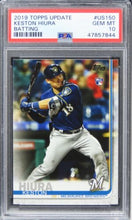 Load image into Gallery viewer, 2019 Topps Update Keston Hiura BATTING ROOKIE RC #US150 PSA 10 GEM MINT