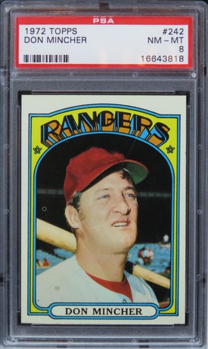 1972 Topps Don Mincher #242 PSA 8 NM-MT