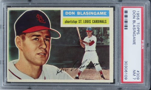 1956 Topps Don Blasingame #309 PSA 7 NM