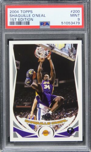 2004 Topps Shaquille O'Neal 1ST EDITION HOF #200 PSA 9 MINT