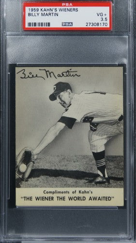 1959 Kahn's Wieners Billy Martin PSA 3.5 VG+