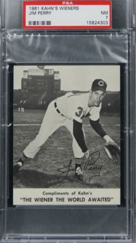 1961 Kahn's Wieners Jim Perry PSA 7 NM