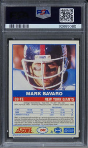 1989 Score Mark Bavaro #52 PSA 10 GEM MINT