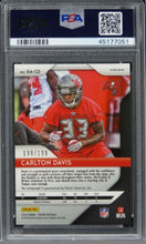 Load image into Gallery viewer, 2018 Panini Prizm Carlton Davis ROOKIE AUTO RED WAVE PRIZM /199 #CD PSA 10