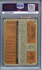 1972 Topps Jim "Catfish" Hunter HOF #330 PSA 8 NM-MT