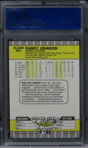 1989 Fleer Randy Johnson AD COMPLETELY BLACKED OUT HOF ROOKIE #381 PSA 10 GEM MT