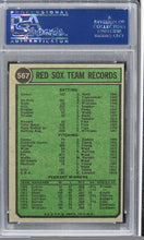 Load image into Gallery viewer, 1974 Topps Red Sox Team #567 PSA 9 MINT