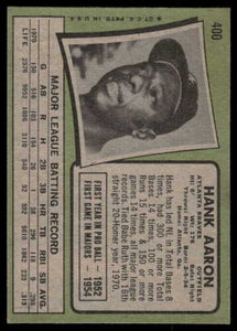 1971 Topps Hank Aaron HOF #400 EX