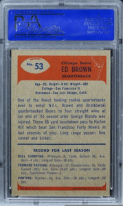 1955 Bowman Ed Brown ROOKIE RC #53 PSA 8 NM-MT