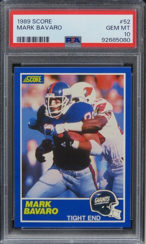 1989 Score Mark Bavaro #52 PSA 10 GEM MINT