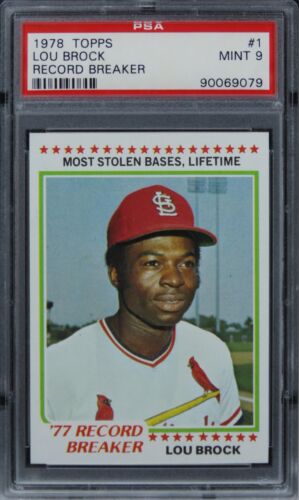 1978 Topps Lou Brock HOF #1 PSA 9 MINT