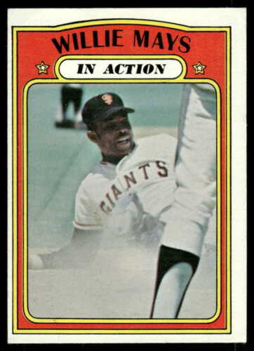 1972 Topps Willie Mays In Action HOF #50 EX-MT