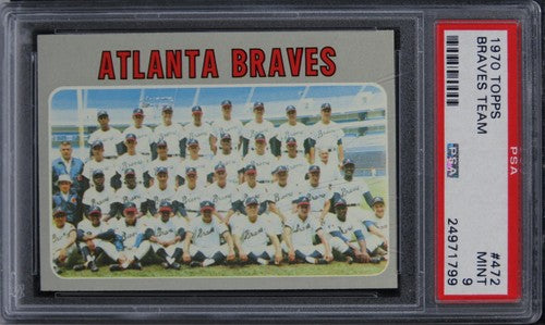 1970 Topps Braves Team #472 PSA 9 MINT
