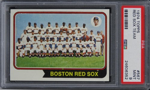 1974 Topps Red Sox Team #567 PSA 9 MINT
