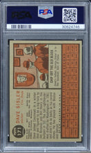 Load image into Gallery viewer, 1962 Topps Dave Sisler GREEN TINT #171 PSA 8 NM-MT