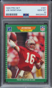 1989 Pro Set Joe Montana HOF #381 PSA 10 GEM MINT