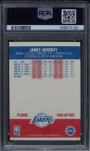 Load image into Gallery viewer, 1987 Fleer James Worthy HOF #130 PSA 9 MINT