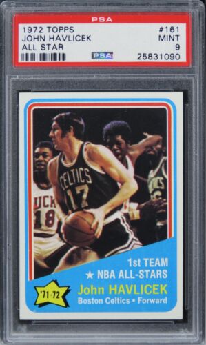 1972 Topps John Havlicek ALL STAR HOF #161 PSA 9 MINT