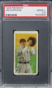 1909 T206 Piedmont Jim Stephens PSA 2.5 GOOD+