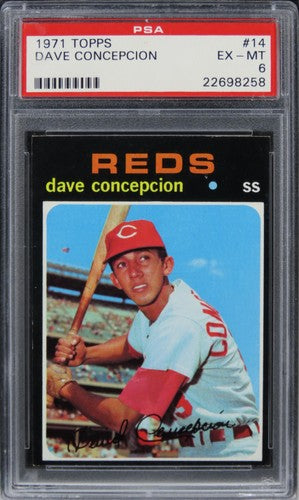 1971 Topps Dave Concepcion ROOKIE RC #14 PSA 6 EX-MT