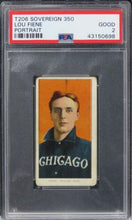 Load image into Gallery viewer, 1909 T206 Sovereign 350 Lou Fiene (PORTRAIT) PSA 2 GOOD