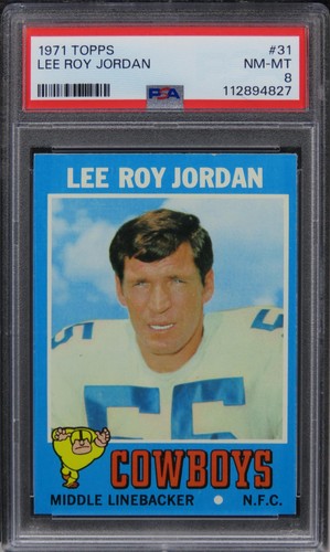 1971 Topps Lee Roy Jordan #31 PSA 8 NM-MT