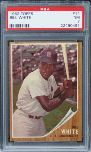 1962 Topps Bill White #14 PSA 7 NM