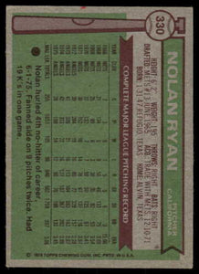 1976 Topps Nolan Ryan HOF #330 EX