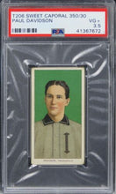 Load image into Gallery viewer, 1909 T206 Sweet Caporal 350/30 Paul Davidson PSA 3.5 VG+