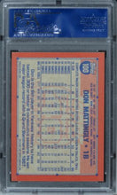 Load image into Gallery viewer, 1991 Topps Don Mattingly 101 HITS IN 1990 Future HOF #100 PSA 10 GEM MINT