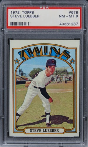 1972 Topps Steve Luebber #678 PSA 8 NM-MT
