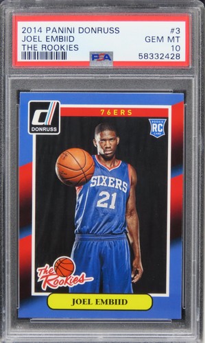 2014 Panini Donruss Joel Embiid THE ROOKIES ROOKIE RC #3 PSA 10 GEM MINT