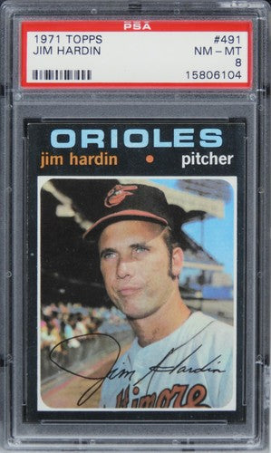 1971 Topps Jim Hardin #491 PSA 8 NM-MT