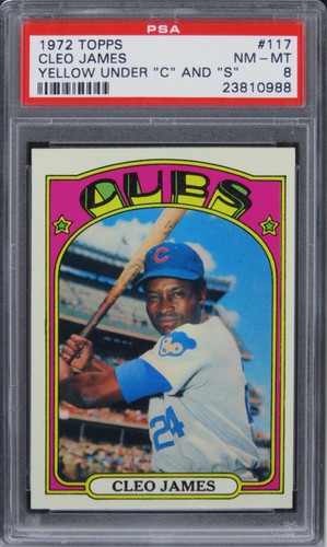 1972 Topps Cleo James YELLOW UNDER 