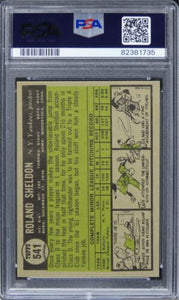 1961 Topps Roland Sheldon #541 PSA 8 NM-MT