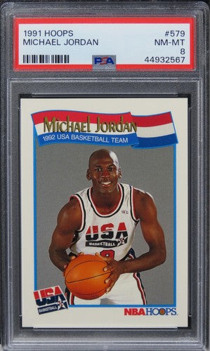 1991 Hoops Michael Jordan HOF #579 PSA 8 NM-MT