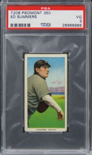 1909 T206 Piedmont 350 Ed Summers PSA 3 VG