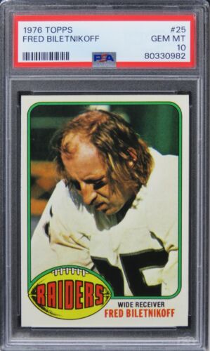 1976 Topps Fred Biletnikoff HOF #25 PSA 10 GEM MINT