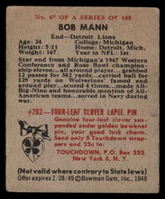 Load image into Gallery viewer, 1948 Bowman Bob Mann #47 VG-EX