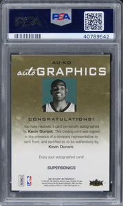 2007 Fleer Hot Prospects Kevin Durant AUTOGRAPHICS ROOKIE #AU-KD PSA 9 MINT
