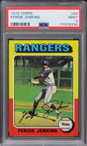 1975 Topps Fergie Jenkins HOF #60 PSA 9 MINT