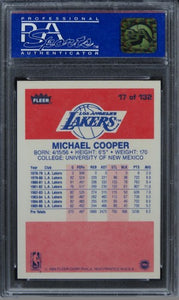 1986 Fleer Michael Cooper HOF #17 PSA 9 MINT