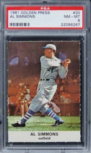 1961 Golden Press Al Simmons HOF #20 PSA 8 NM-MT