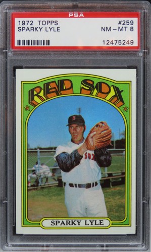 1972 Topps Sparky Lyle #259 PSA 8 NM-MT