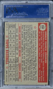 1952 Topps Jerry Coleman #237 PSA 6 EX-MT