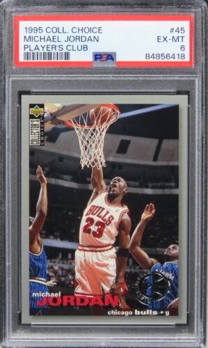 1995 Collector's Choice Michael Jordan PLAYER'S CLUB HOF #45 PSA 6 EX-MT