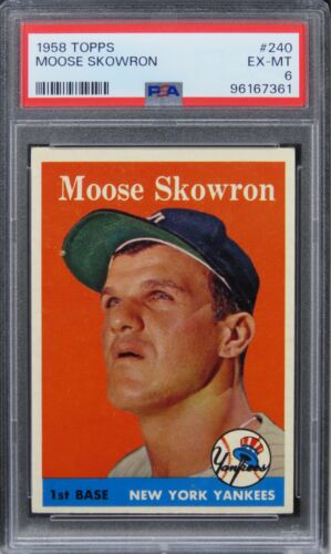 1958 Topps Moose Skowron #240 PSA 6 EX-MT