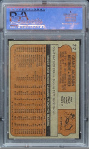 1972 Topps Grant Jackson #212 PSA 8 NM-MT